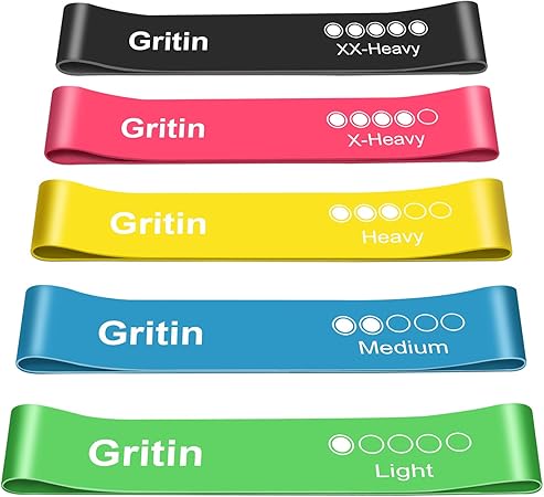 Resistance Bands, Set of 5 Skin-Friendly Resistance Fitness