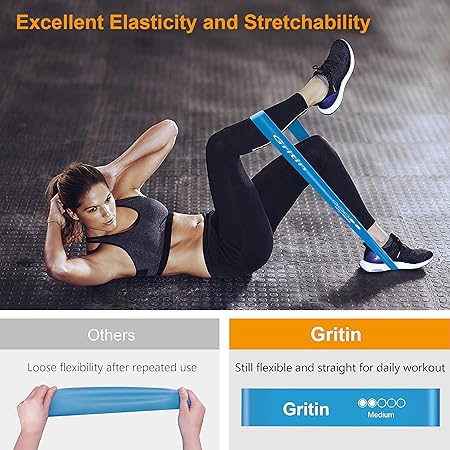 Resistance Bands, Set of 5 Skin-Friendly Resistance Fitness