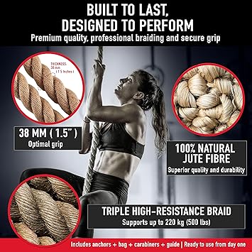 Jute Gym Climbing Rope
